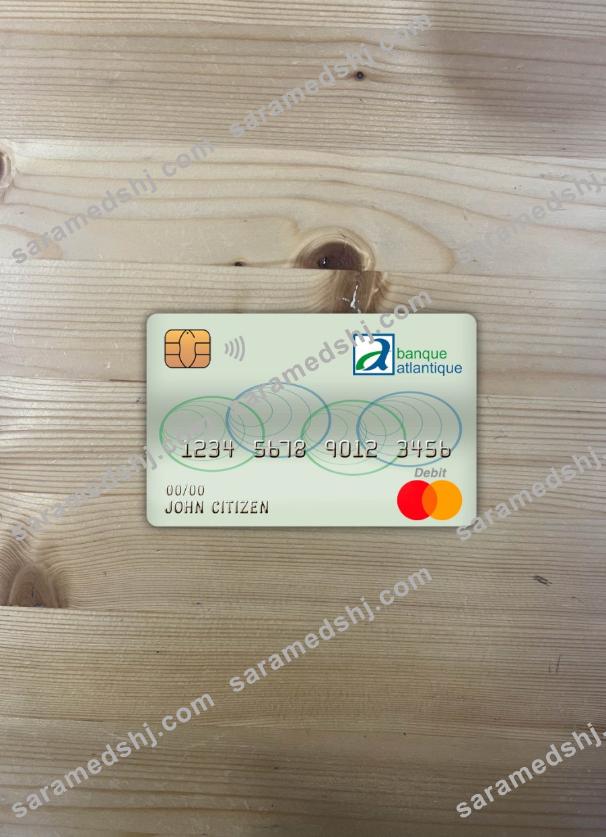 Cameroon Atlantic bank master debit card photolook front